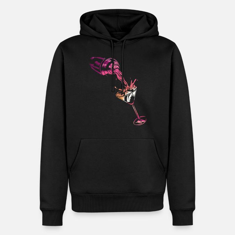Bartender Mixologist Shaker Sunset - Männer Premium Bio Hoodie - Schwarz