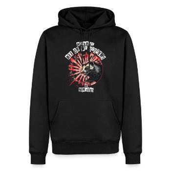 Actually All Of My Systems Are Nervous Opossum - Männer Premium Bio Hoodie - Schwarz - Vorne - Nico (187cm)