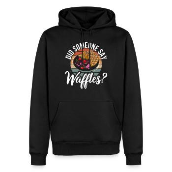Waffle Lover Gifts - Männer Premium Bio Hoodie - Schwarz - Vorne - Nico (187cm)