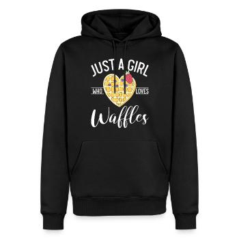 Waffle Lover Gifts - Männer Premium Bio Hoodie - Schwarz - Vorne - Nico (187cm)