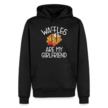 Waffle Lover Gifts - Männer Premium Bio Hoodie - Schwarz - Vorne - Nico (187cm)