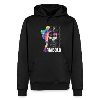 Diabolo Zirkus Jonglieren - Männer Premium Bio Hoodie - Schwarz - Vorne - Nico (187cm)
