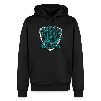 Entgiftung Suchtkrank Sobriety My Superpower - Männer Premium Bio Hoodie - Schwarz - Vorne - Nico (187cm)