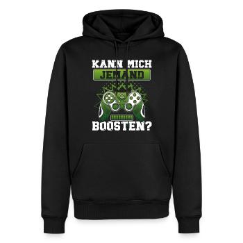 Gamer Gaming Headset Gaming Controller Console PC - Men’s Premium Organic Hoodie - black - Front - Nico (187cm)