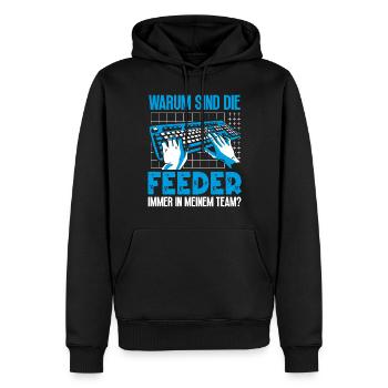 Gaming PC Tastatur Gamepad Videogamer Zocken Gamer - Männer Premium Bio Hoodie - Schwarz - Vorne - Nico (187cm)