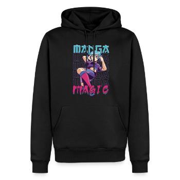 Anime Manga Magic - Männer Premium Bio Hoodie - Schwarz - Vorne - Nico (187cm)