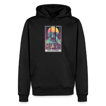 Tarotkarten Tarotkarte The Lovers Die Liebenden - Männer Premium Bio Hoodie - Schwarz - Vorne - Nico (187cm)