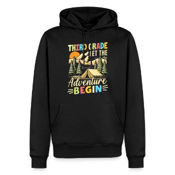 Third Grade Let The Adventure Begin - Men’s Premium Organic Hoodie - black - Front - Nico (187cm)