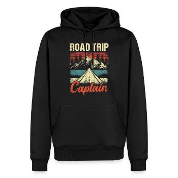 Road Trip Captain - Männer Premium Bio Hoodie - Schwarz - Vorne - Nico (187cm)