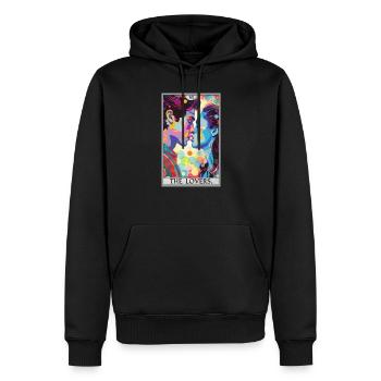 Tarotkarten Tarotkarte The Lovers Die Liebenden - Männer Premium Bio Hoodie - Schwarz - Vorne - Nico (187cm)