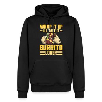 Burrito Gift - Men’s Premium Organic Hoodie - black - Front - Nico (187cm)