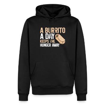 Burrito Gift - Männer Premium Bio Hoodie - Schwarz - Vorne - Nico (187cm)