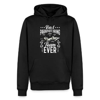 Paramotoring paramotoring - Men’s Premium Organic Hoodie - black - Front - Nico (187cm)