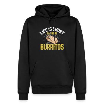 Burrito Gift - Männer Premium Bio Hoodie - Schwarz - Vorne - Nico (187cm)