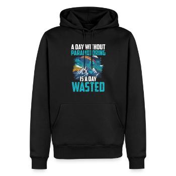 Paramotoring paramotoring - Men’s Premium Organic Hoodie - black - Front - Nico (187cm)