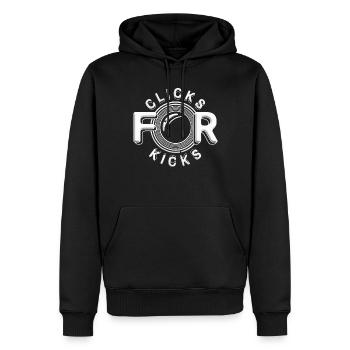 Photographe Photographie Photographes Clics Pour Coups De Pied - Sweat à capuche Premium bio Homme - noir - Devant - Nico (187cm)