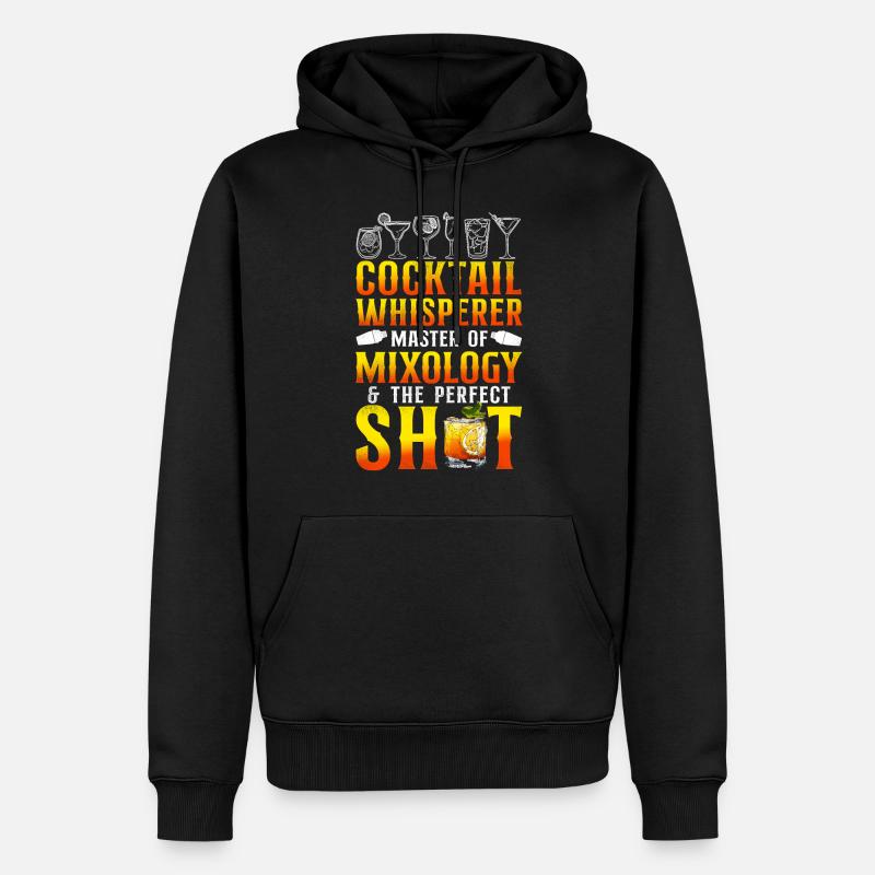 Barman Mixologue Cocktail - Sweat à capuche Premium bio Homme - noir
