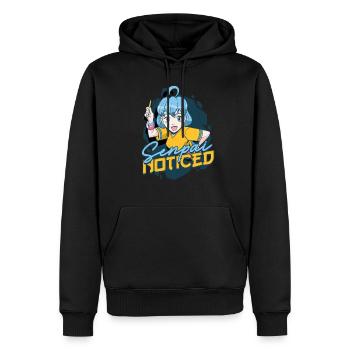 Anime Senpai remarqué - Sweat à capuche Premium bio Homme - noir - Devant - Nico (187cm)