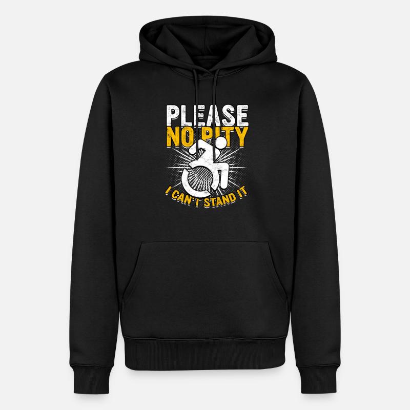 Rollstuhlfahrer Rollifahrer - Männer Premium Bio Hoodie - Schwarz