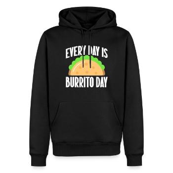 Cadeau Burrito - Sweat à capuche Premium bio Homme - noir - Devant - Nico (187cm)