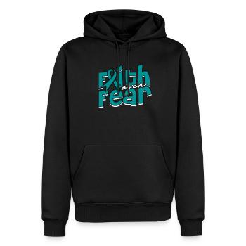 Entgiftung Entzug Suchtkrank Fith Over Fear - Männer Premium Bio Hoodie - Schwarz - Vorne - Nico (187cm)