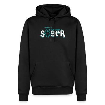 Entgiftung Entzug Suchtkrank Team Sober - Männer Premium Bio Hoodie - Schwarz - Vorne - Nico (187cm)