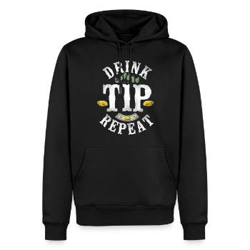 Bartender Mixologist Drink Tip - Männer Premium Bio Hoodie - Schwarz - Vorne - Nico (187cm)