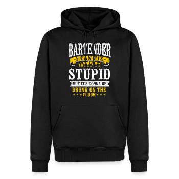 Bartender Mixologist Bartender I - Männer Premium Bio Hoodie - Schwarz - Vorne - Nico (187cm)