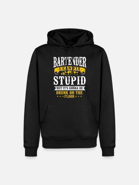 Bartender Mixologist Bartender I - Männer Premium Bio Hoodie - Schwarz