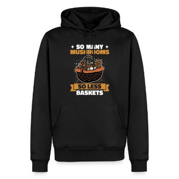 Pilze Sammeln So Viele Pilze - Männer Premium Bio Hoodie - Schwarz - Vorne - Nico (187cm)