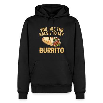 Burrito Gift - Männer Premium Bio Hoodie - Schwarz - Vorne - Nico (187cm)