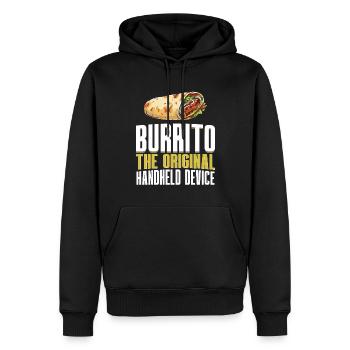Burrito Gift - Männer Premium Bio Hoodie - Schwarz - Vorne - Nico (187cm)