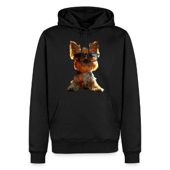 Yorkshire Terrier Amoureux des chiens Mignon Yorkie - Sweat à capuche Premium bio Homme - noir - Devant - Nico (187cm)