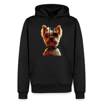 Yorkshire Terrier Amoureux des chiens Mignon Yorkie - Sweat à capuche Premium bio Homme - noir - Devant - Nico (187cm)