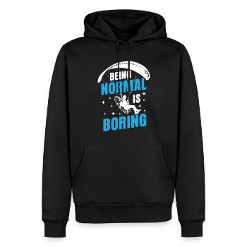 Paramotoring paramotoring - Men’s Premium Organic Hoodie - black - Front - Nico (187cm)