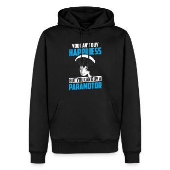 Paramotoring paramotoring - Men’s Premium Organic Hoodie - black - Front - Nico (187cm)