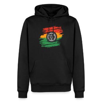 Coqui Frosch Symbol Taino Boricua Puerto - Männer Premium Bio Hoodie - Schwarz - Vorne - Nico (187cm)