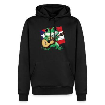 Coqui Frosch Symbol Taino Boricua Puerto - Männer Premium Bio Hoodie - Schwarz - Vorne - Nico (187cm)
