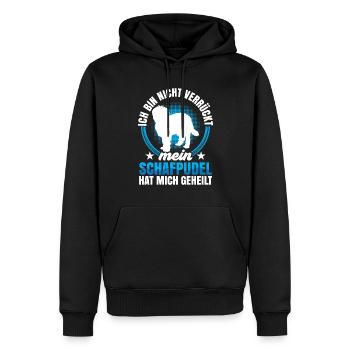 Schafpudel hat mich geheilt Altdeutscher Hütehund - Männer Premium Bio Hoodie - Schwarz - Vorne - Nico (187cm)