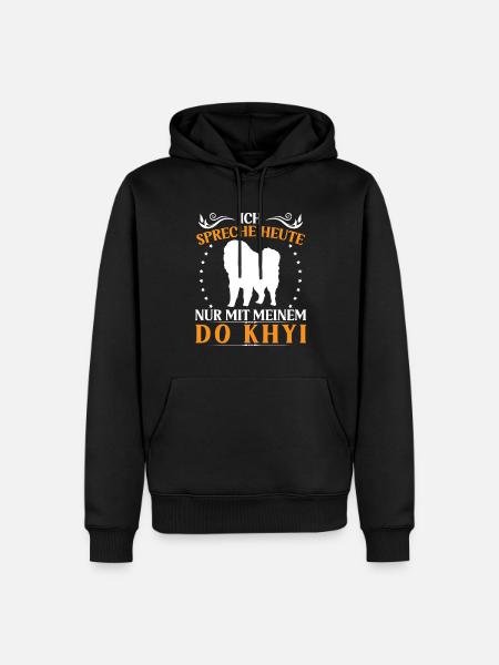 Parla solo con Do Khyi Mastino tibetano Mastino tibetano - Felpa con cappuccio ecologica premium da uomo - nero