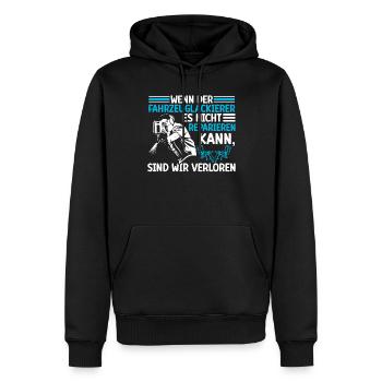 Vehicle Painter Can Repair It Painter - Men’s Premium Organic Hoodie - black - Front - Nico (187cm)