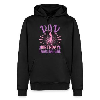 Dad Of the Birthday Girl twirling Family Design - Männer Premium Bio Hoodie - Schwarz - Vorne - Nico (187cm)