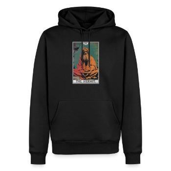 Cartes de tarot Carte de tarot L’Ermite L’Ermite - Sweat à capuche Premium bio Homme - noir - Devant - Nico (187cm)