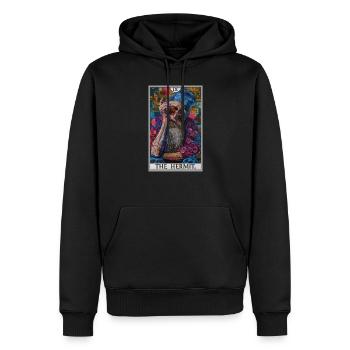 Cartes de tarot Carte de tarot L’Ermite L’Ermite - Sweat à capuche Premium bio Homme - noir - Devant - Nico (187cm)