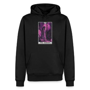 Tarotkarten Tarotkarte The Hermit Der Eremit - Männer Premium Bio Hoodie - Schwarz - Vorne - Nico (187cm)