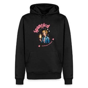 Design rétro vintage prêt à se mêler le 4 juillet - Sweat à capuche Premium bio Homme - noir - Devant - Nico (187cm)