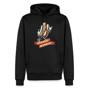 Wiener Winner 4 Juillet Memorial Day - Sweat à capuche Premium bio Homme - noir - Devant - Nico (187cm)