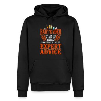 Bartender Mixologist Bartender Of - Men’s Premium Organic Hoodie - black - Front - Nico (187cm)