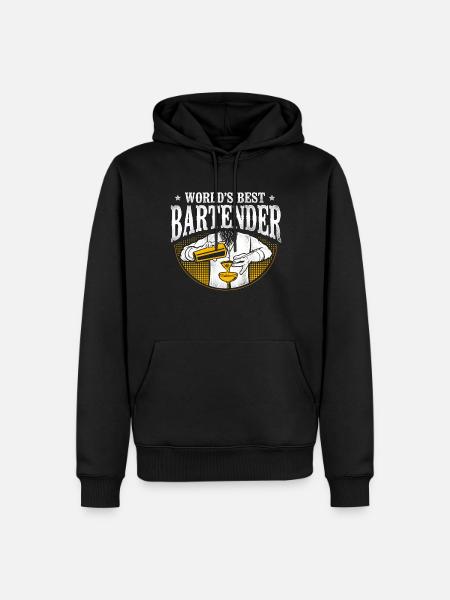 Bartender Mixologist World's Best - Men’s Premium Organic Hoodie - black