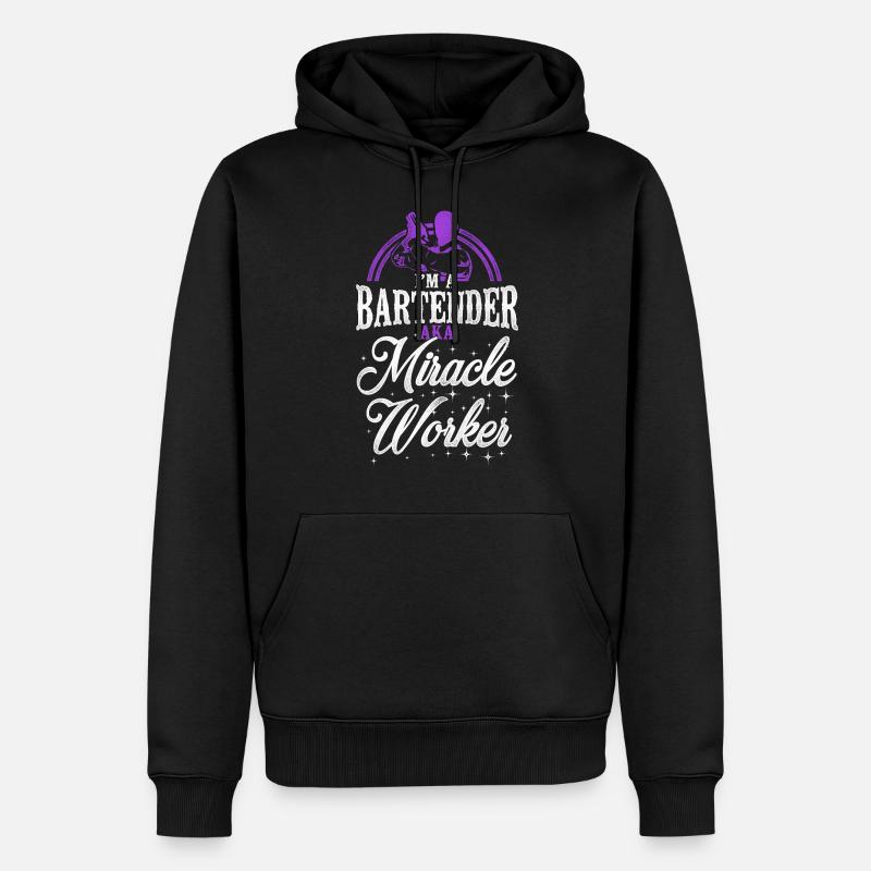 Barman Mixologue Barman - Sweat à capuche Premium bio Homme - noir